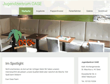 Tablet Screenshot of jugendzentrum-oase.de
